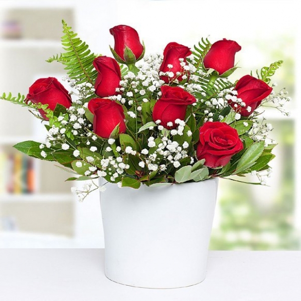  Konyaaltı Çiçek Gönder - Seramikte Kırmızı Güller