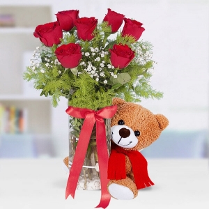  Konyaaltı Çiçek - Pembe Gül Buketi