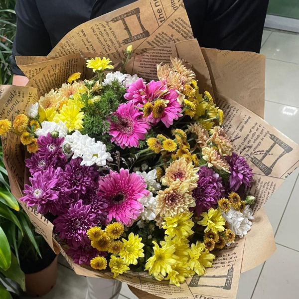 Konyaaltı Çiçekçi - Karışık papatya buketi